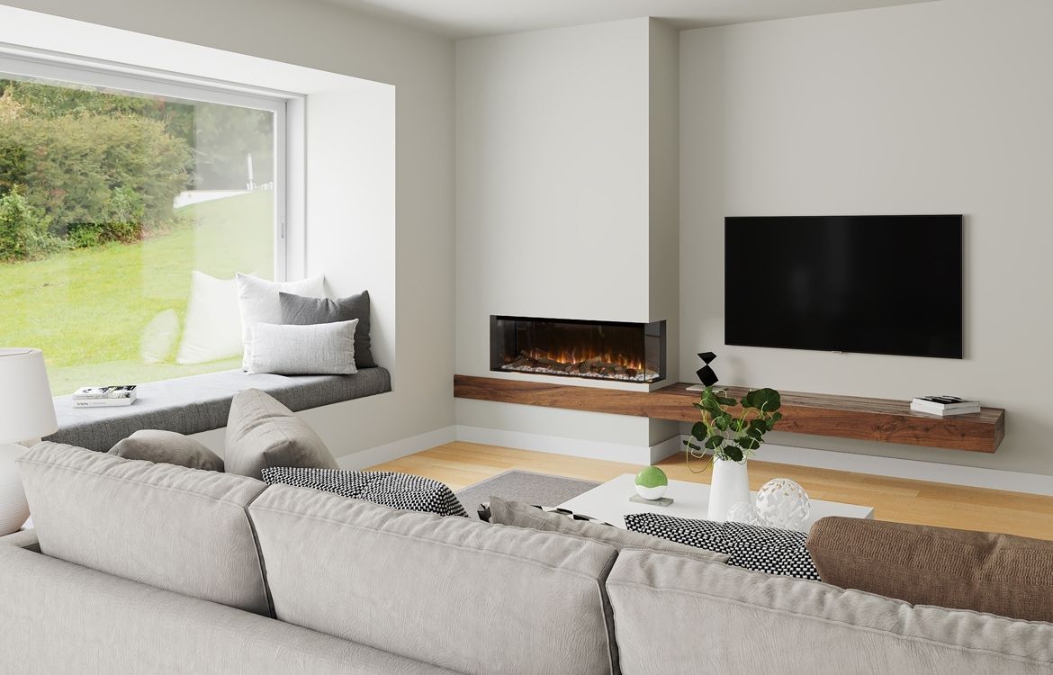 Ambe Mutli49 Electric Fireplace | Landscape | Corner | Bay 